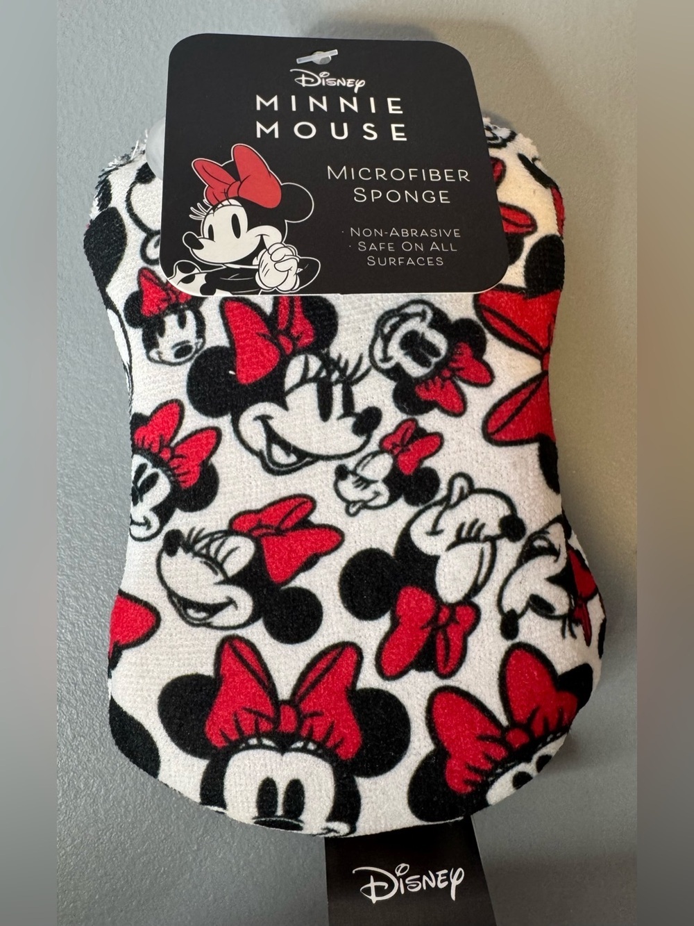 Disney Minnie Mouse themed Microfiber Sponge - Red, Black, White non-abrasive
